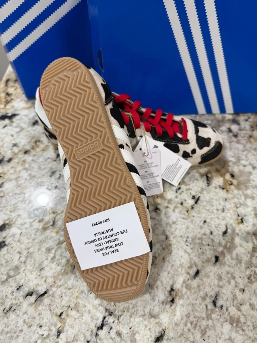 adidas Japan Cow Print / Aurora Coffee / Off White / Gum - Picture 10 of 11